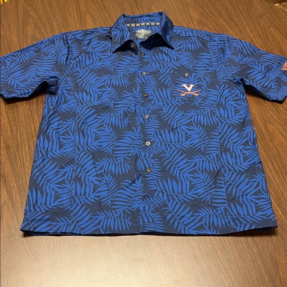 Virginia Cavaliers Blue Hawaiian Shirt, size small